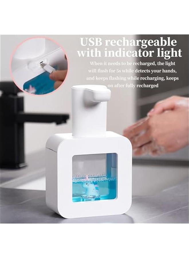 Kids Automatic Soap Dispenser - Lovely Foam Soap Dispenser for School Bathroom Kitchen Office,Waterproof USB Rechargeable Hand-Free 13.5oz Soap Dispenser Children Birthday Gift, Yellow Cat  - Image 5