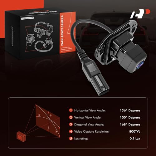 A-Premium كاميرا مساعدة الركن A-Premium للرؤية الخلفية وكاميرا النسخ الاحتياطي متوافقة مع بعض طرازات تويوتا - 2013 2014 2015 أفالون - استبدال# 8679007010 - Image 2