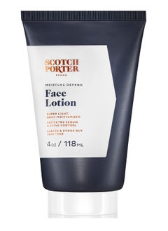 scotch porter Scotch Porter Moisture Defend Face Lotion for Men | Controls Shine, Sooths & Evens Out Skin Tone | Free of Parabens, Sulfates & Silicones | Vegan | 4oz Bottle  - Image 1