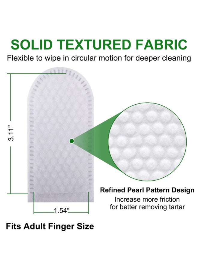 Oimmal 50 قطعة من مناديل العناية بالأسنان للأصابع للحيوانات الأليفة، مناديل تنظيف الأسنان للكلاب والقطط تقلل من بقع الأسنان والجير وتنعش النفس فرشاة أسنان للأصابع للكلاب بدون شطف 50 قطعة - Image 3