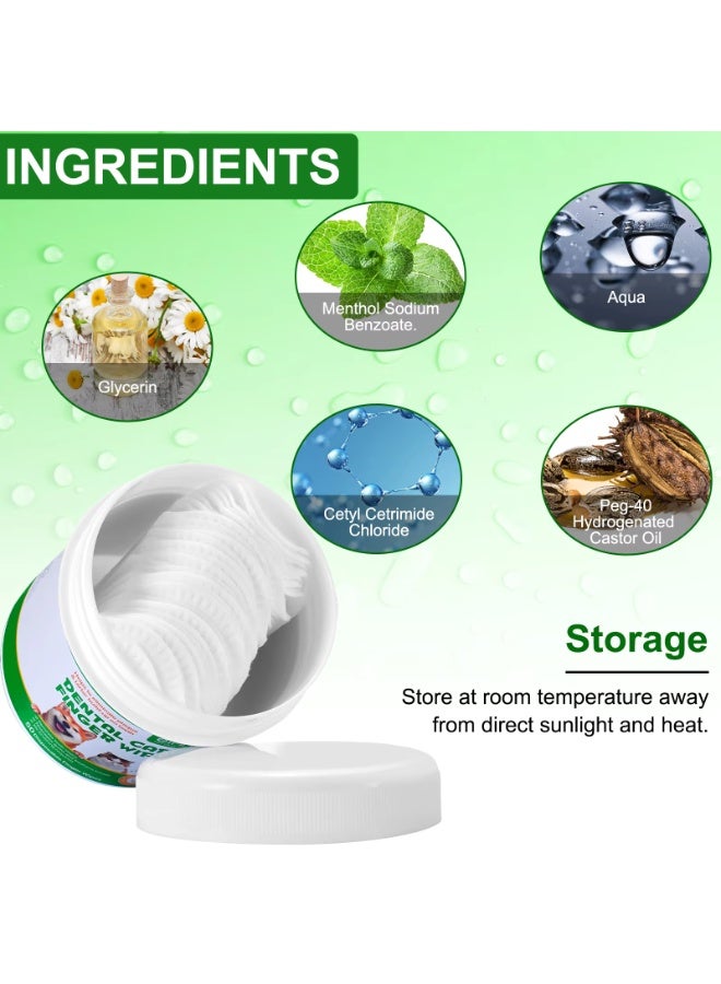 Oimmal 50 قطعة من مناديل العناية بالأسنان للأصابع للحيوانات الأليفة، مناديل تنظيف الأسنان للكلاب والقطط تقلل من بقع الأسنان والجير وتنعش النفس فرشاة أسنان للأصابع للكلاب بدون شطف 50 قطعة - Image 2