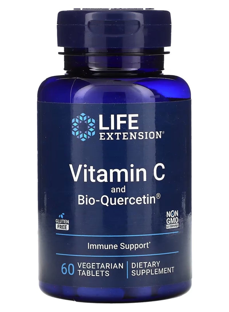 Life Extension, Vitamin C and Bio-Quercetin, 60 Vegetarian Tablets - Image 1