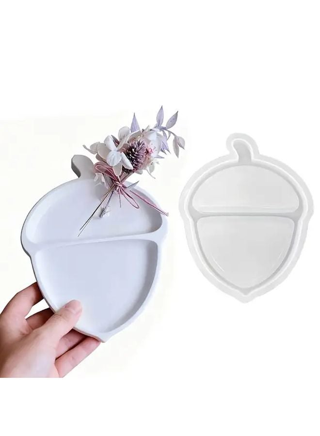 Large Acorn Tray Silicone Mold Rustic Style Centerpiece Holiday Home Decor - Image 1