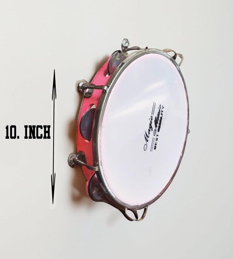 AOKO طبلية / دافلي ألياف - آلة موسيقية إيقاعية يدوية (بيضاء، 10 بوصة) - Image 4