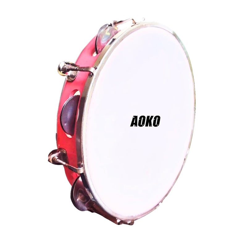 AOKO طبلية / دافلي ألياف - آلة موسيقية إيقاعية يدوية (بيضاء، 10 بوصة) - Image 5