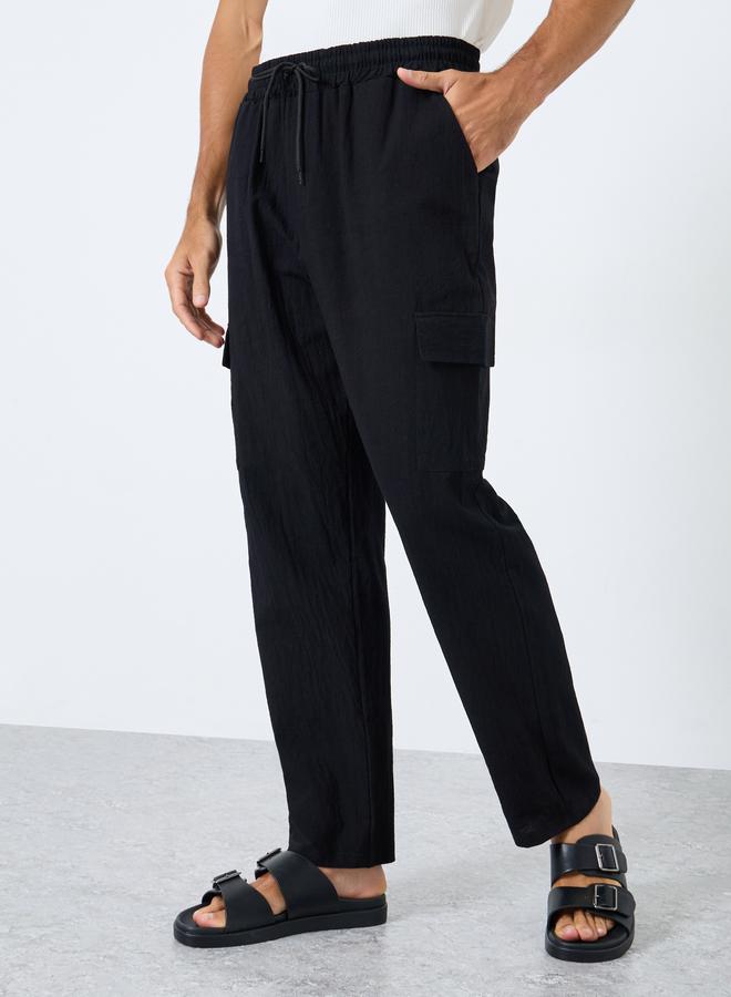 ستايلي بنطال سادة بقصة أرجل مستقيمة - Image 1