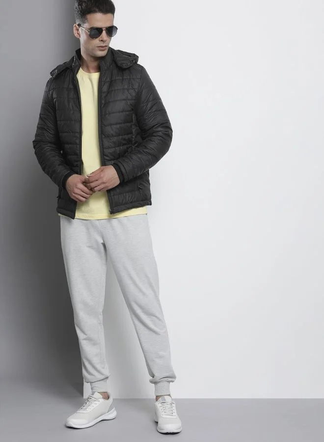 The Indian Garage Co Men Slim Fit Solid Puffer Jackets