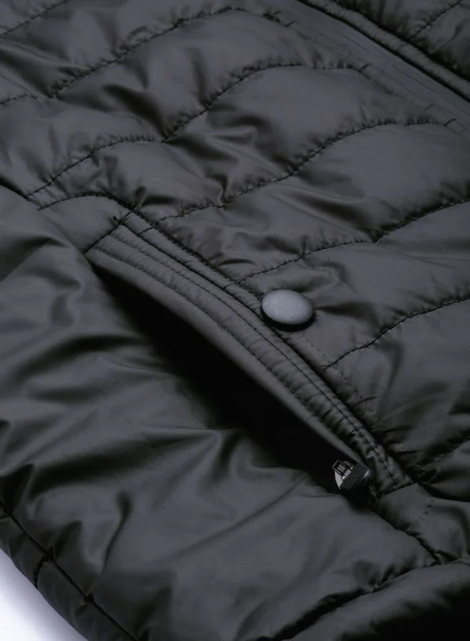 The Indian Garage Co Men Slim Fit Solid Puffer Jackets