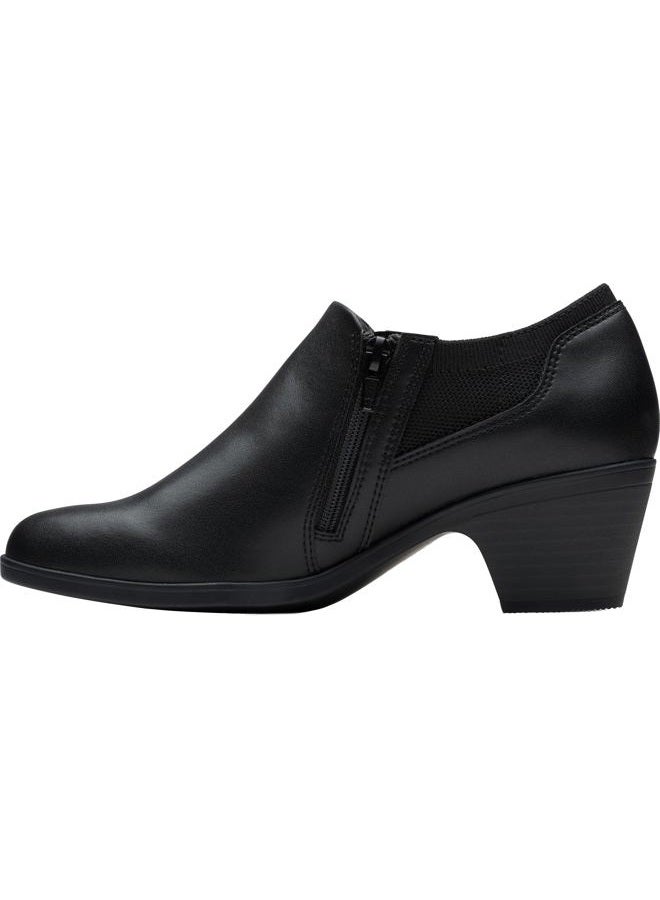 clarks Women's Emily 2 Darcey Leather Ankle Bootie, Black Leather, 8 - Image 3