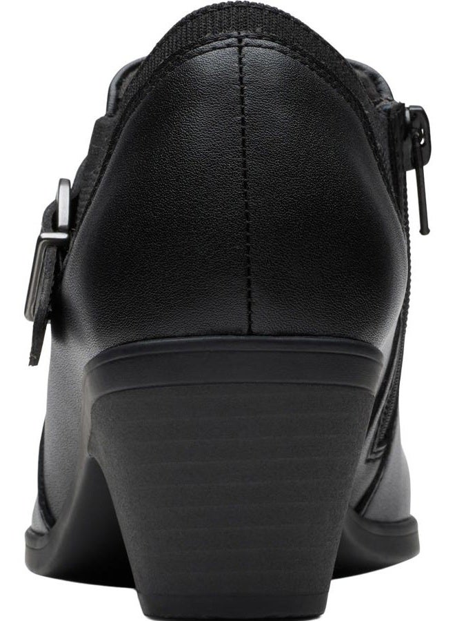 clarks Women's Emily 2 Darcey Leather Ankle Bootie, Black Leather, 8 - Image 2