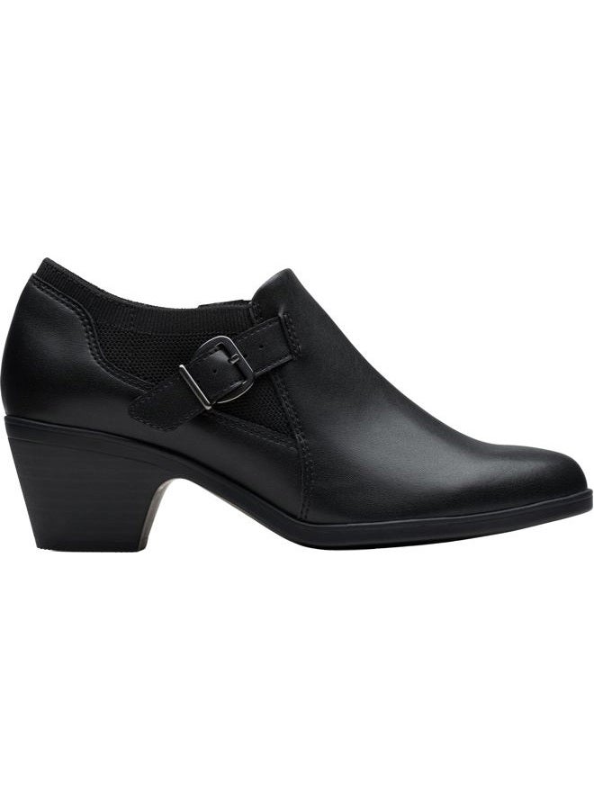 clarks Women's Emily 2 Darcey Leather Ankle Bootie, Black Leather, 8 - Image 4