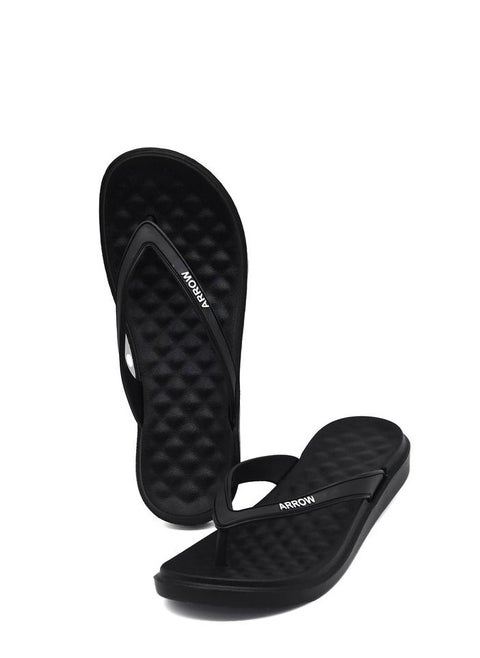 Black slippers in unique colors
