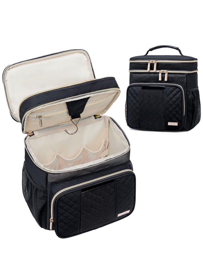 Tealari Large Toiletry Bag for Women MenBathroom BagWater Resistant Shower BagMakeup BagPortable Shower Caddy for College DormHanging Travel Toiletry Bag with Transparent Waterproof Phone Pocket - Image 2