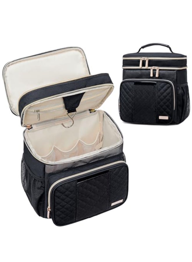 Tealari Large Toiletry Bag for Women MenBathroom BagWater Resistant Shower BagMakeup BagPortable Shower Caddy for College DormHanging Travel Toiletry Bag with Transparent Waterproof Phone Pocket - Image 1