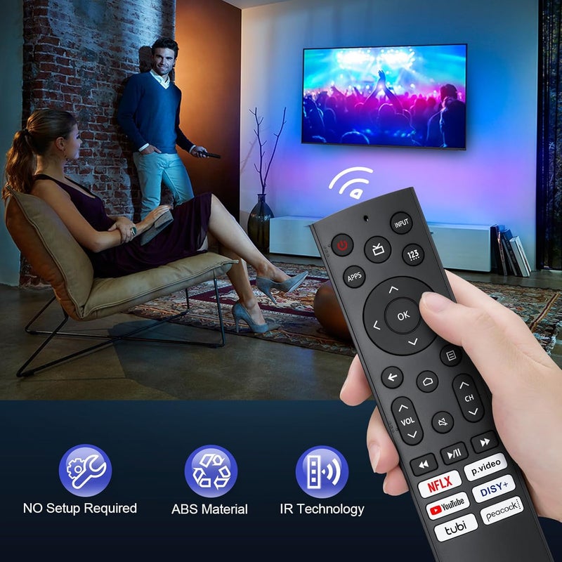 LOUTOC Replacement-for-Hisense-TV-Remote, Universal for Hisense Android/Google Smart TV Remote - Image 5