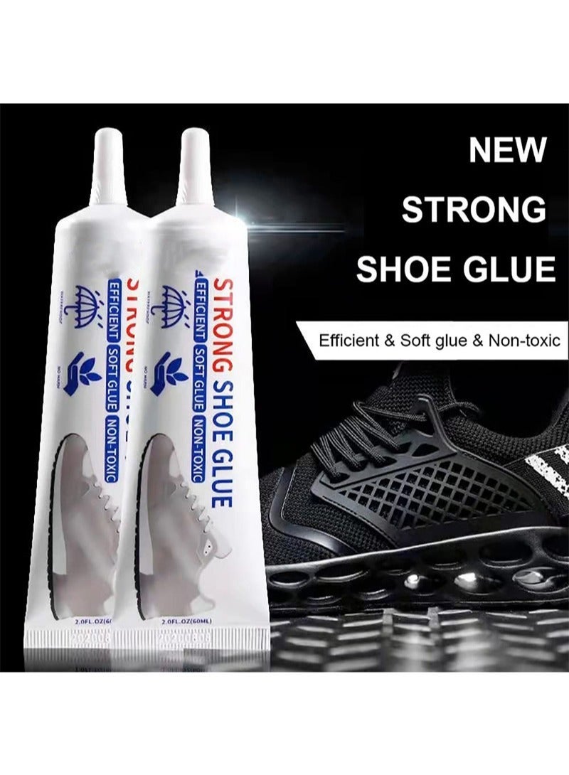 HOMESTAR Shoe glue Super strong transparent with precision tip, suitable for footwear, anti-crack and waterproof sole repair, sports shoes, hiking shoes leather bags (60ml) - Image 2