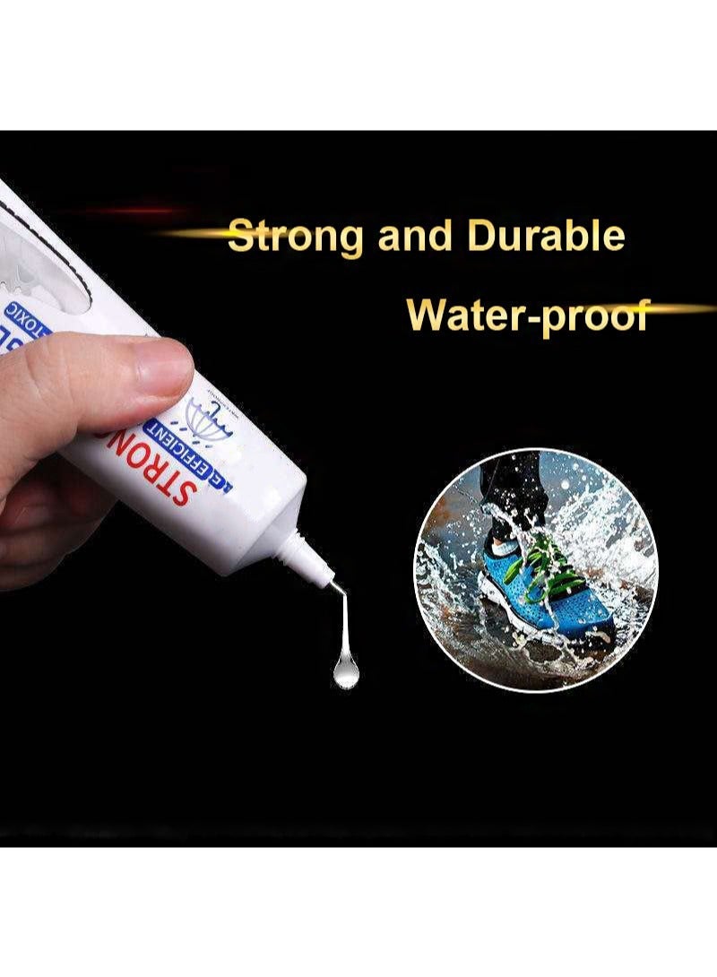 HOMESTAR Shoe glue Super strong transparent with precision tip, suitable for footwear, anti-crack and waterproof sole repair, sports shoes, hiking shoes leather bags (60ml) - Image 3