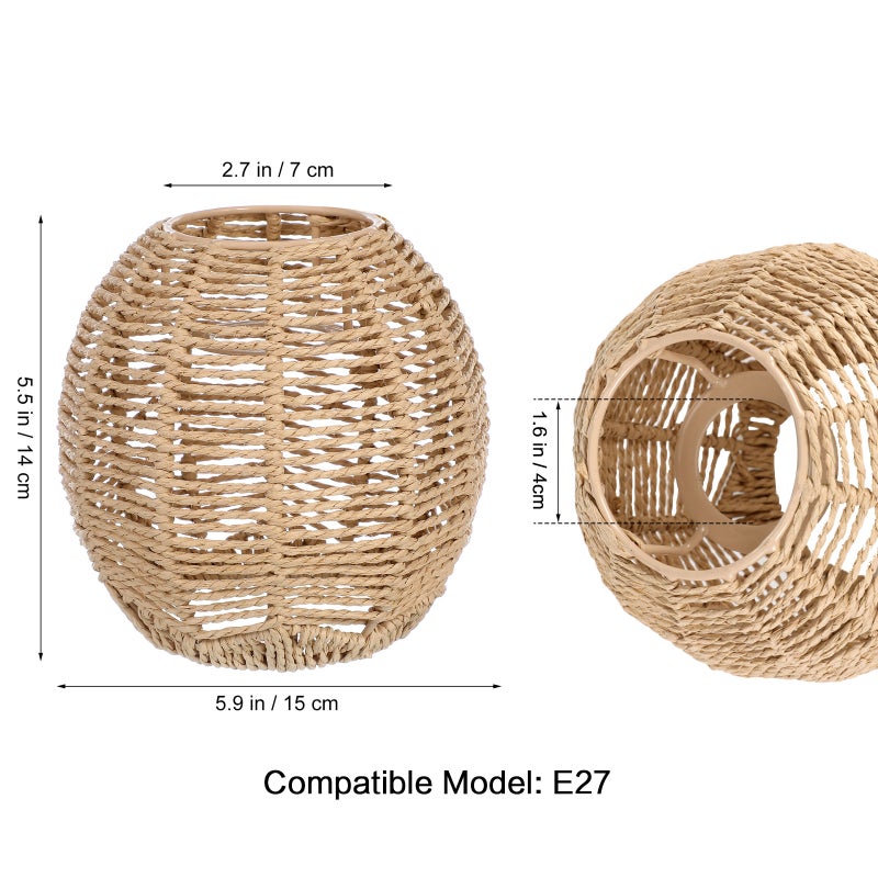 Lampshades for Floor Lamps, Handwoven Rattan Design, Elegant Home Decor - Image 2