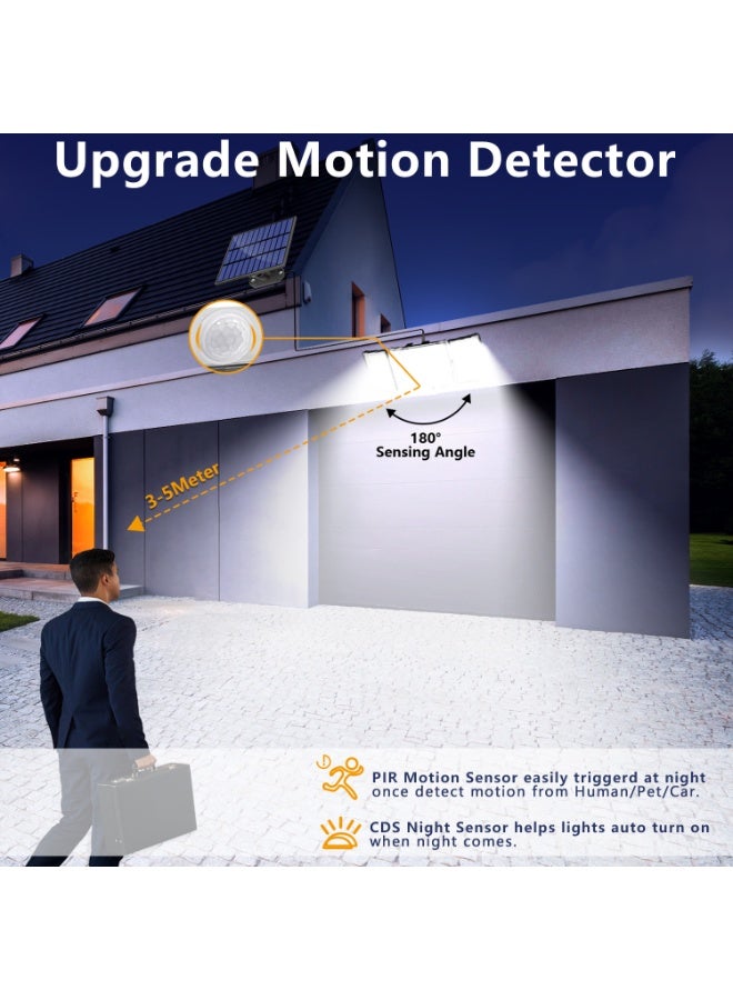 SYXUMLKLS أضواء شمسية للاستخدام الخارجي، أضواء استشعار حركة للخارج، أضواء شمسية خارجية للساحات والفناءات والحدائق والمرائب - Image 3