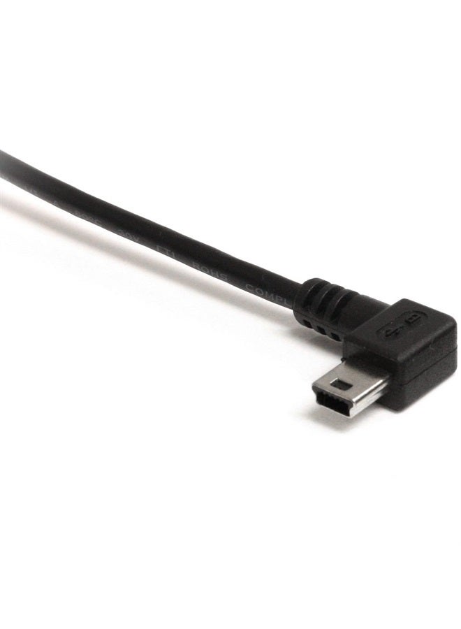 StarTech .com 6 ft. (1.8 m) Left Angle Mini USB Cable - USB 2.0 A to Left Angle Mini B - Black - Mini USB Cable (USB2HABM6LA) - Image 2