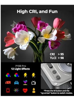 KASTWAVE RGB Video Light, Portable Led Camera Light, Selfie Light, LED Camera Light for Photography, Cold Shoe Light, CRI95+, 2500-6500K, 12 Effects, Fill Light Accessories for Content Creator, Streaming 4661  - Image 2