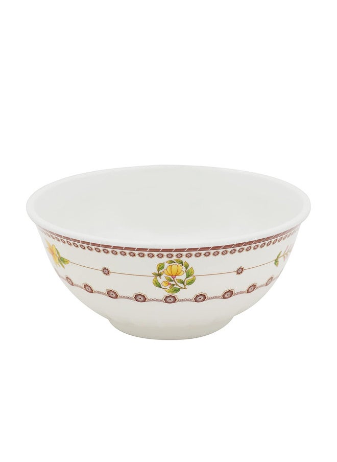 Narjis 12-Piece Melamine Deep Round Bowl Set 12CM White/Maroon  - Image 2