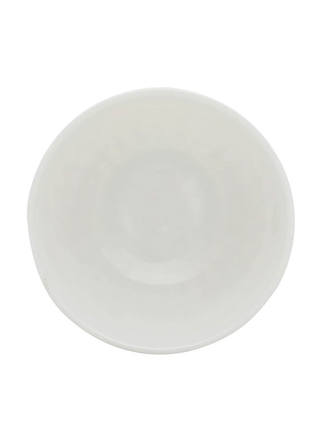 Narjis 12-Piece Melamine Deep Round Bowl Set 12CM White/Maroon  - Image 3