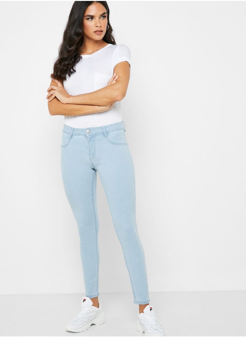 Cotton On Mid Rise Bleached Jeggings  - Image 4