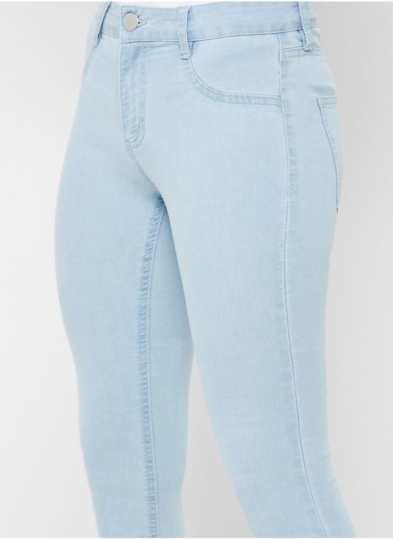 Cotton On Mid Rise Bleached Jeggings  - Image 3