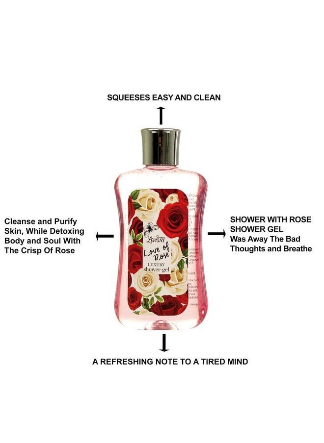Lovestee Bath and Body - Spa Gift Baskets for Women & Girls, Spa Kit Birthday Gift Includes Love of Rose Scent Shower Gel, Bubble Bath, Body Lotion, Bath Salt,Red Bath Puff and Heart Bath Bomb  - Image 2
