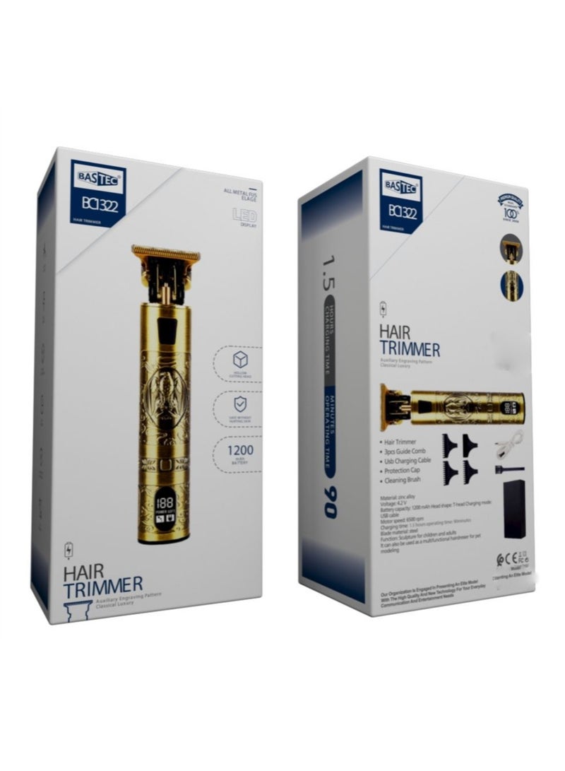 Bastec Hair Clipper With A Screen Equipped With Professional Blades And A Powerful Battery - Image 4