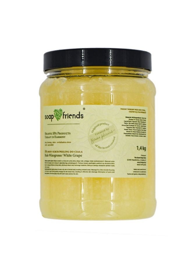 الصابون والأصدقاء مقشر الجسم الطبيعي برائحة العنب الأبيض من سوب آند فريندز - 1.4 كجم - Image 1