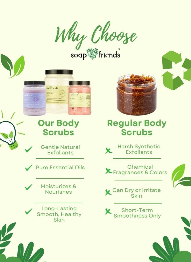 الصابون والأصدقاء مقشر الجسم الطبيعي برائحة العنب الأبيض من سوب آند فريندز - 1.4 كجم - Image 4