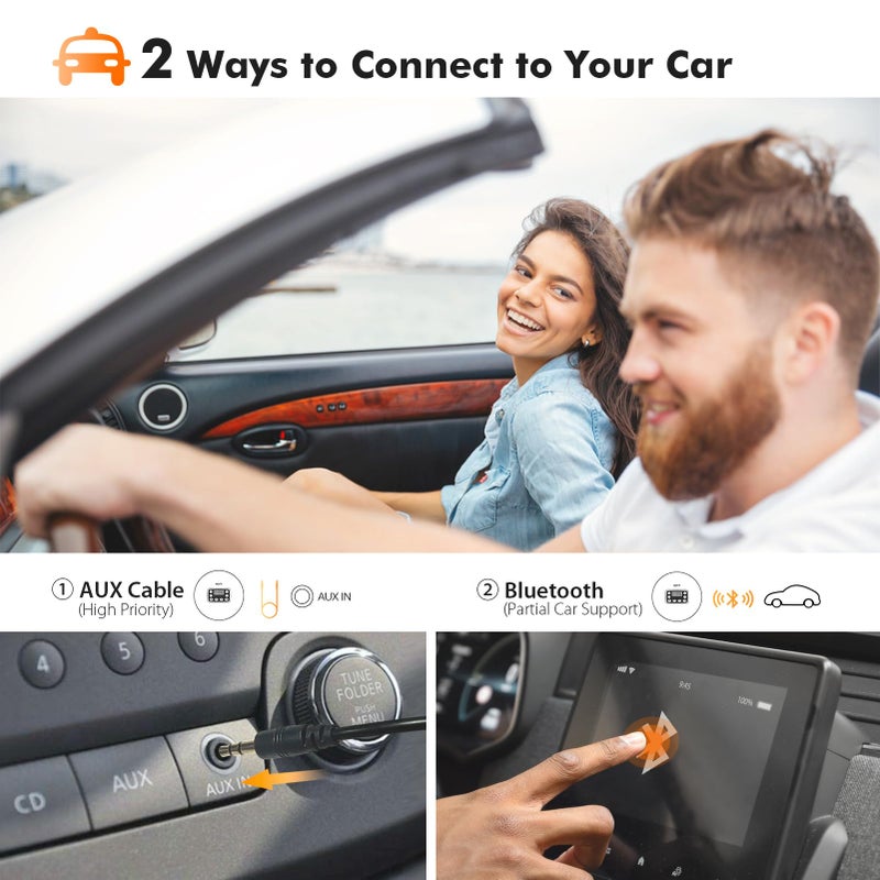 HOTT CD711T Portable CD Player with Bluetooth 5.1 Stereo Headphones and, Anti Shock Protection for Car Travel and Home - Image 3