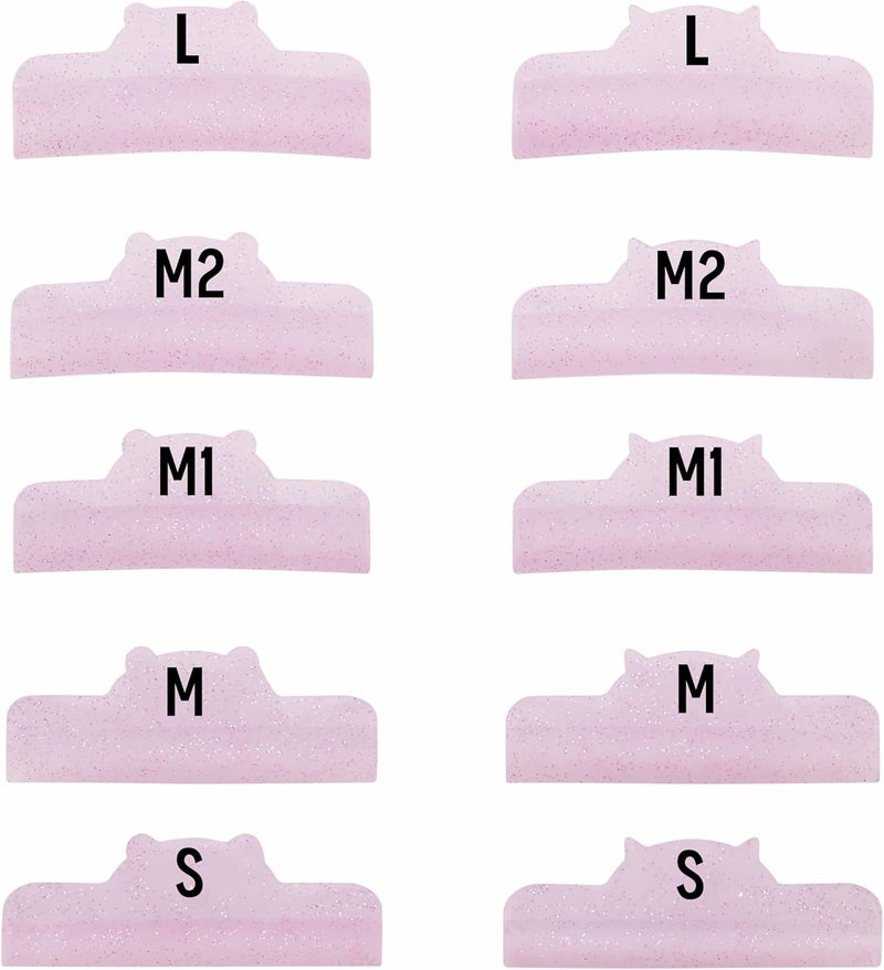 ICONSIAM Lash Lift Shield Ultra Curl Eyelash Perm Rods Shiny Perming Roller with 5 Sizes Delight Lifting Result Like Eyelash Extension Big U Rod More Than 200 Application Reusable Curler Tool