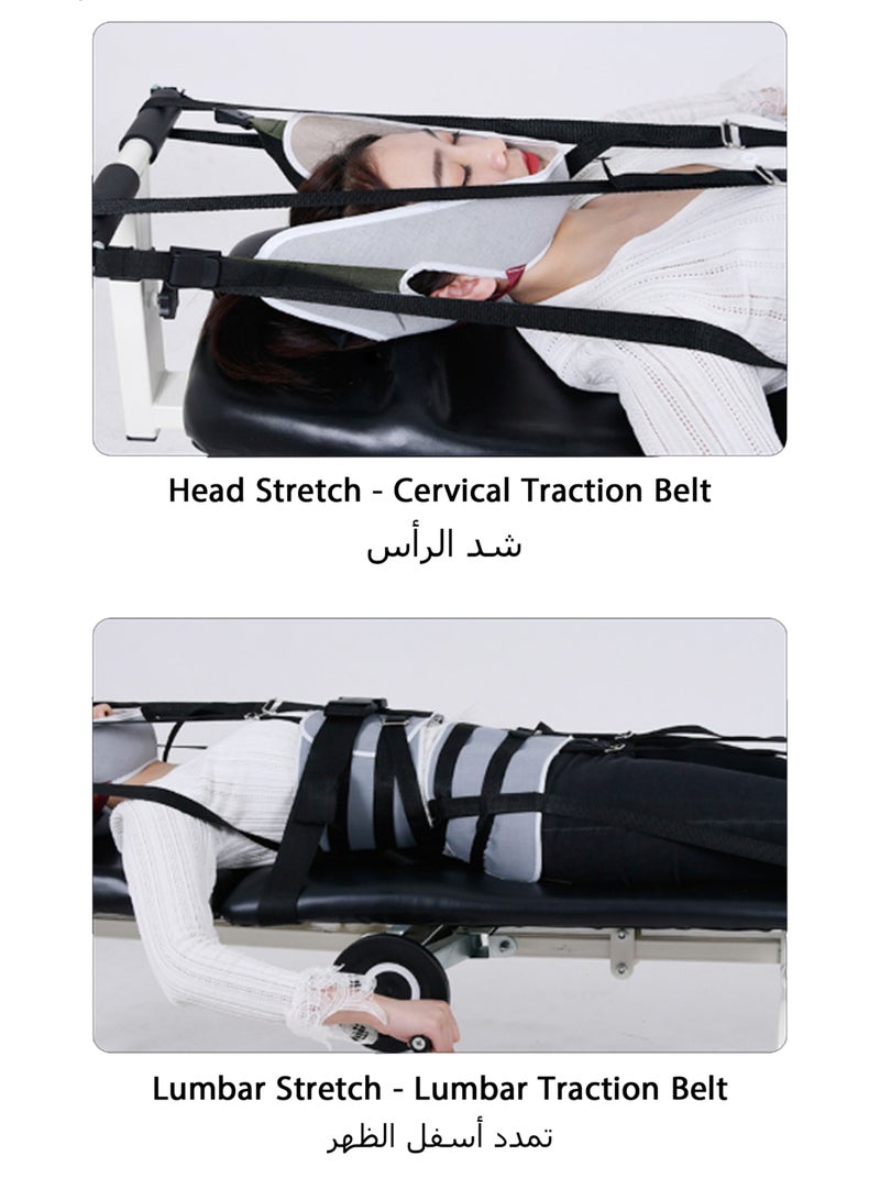 Generic Home Traction Bed, Cervical & Lumbar Spinal Decompression Bench, Back Stretch Therapy Massage Table for Cervical Spine  - Image 5