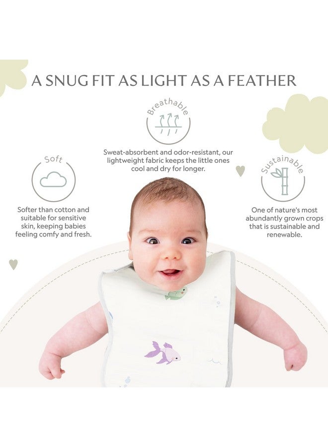 Bamboo Little Baby Bibs (Pack of 2) - Bibs with Adjustable Snaps- Absorbent Terry Backing - Baby Bibs for Drooling and Teething - Baby Feeding Essentials (9” x 13.25”) - Image 3