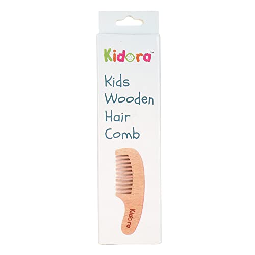 Kidora Baby Comb | Wooden Comb for Baby Hair Care | Hair Comb for New Born & Kids | Non Static Wooden Hair Comb with Carry Pouch - Image 5