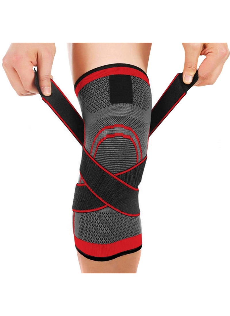 Adjustable Knee Compression Sleeve for Men and women - Support for Running, Sports, Knee Pain, Meniscus Tear, ACL - Large, Red - pzsku/Z546A38ECD1B5CBE2FE8DZ/45/_/1713522287/6ba9ff14-4977-4fdb-aee3-64c4ed1edf64