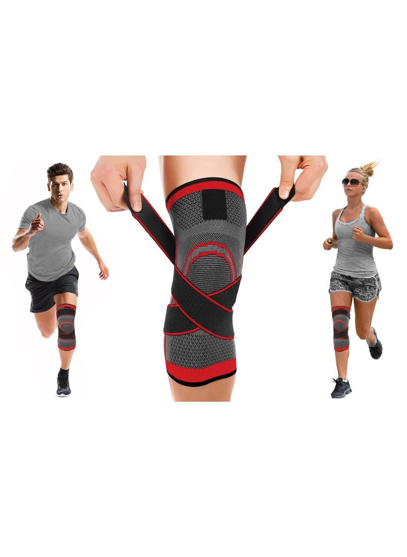 Adjustable Knee Compression Sleeve for Men and women - Support for Running, Sports, Knee Pain, Meniscus Tear, ACL - Large, Red - pzsku/Z546A38ECD1B5CBE2FE8DZ/45/_/1713522319/6cc4007d-7a31-453c-a01c-8dcffbe69a3f