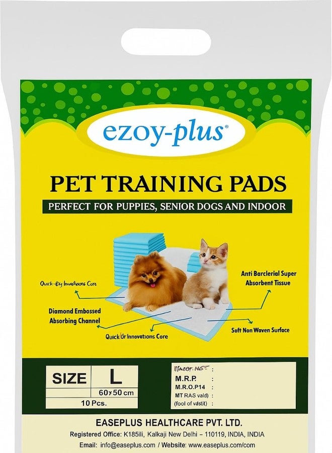 Ezoyplus Soft Pups & Pets Dog Training Pads/Training Pee pad and Potty Pads with Quick Drying Surface and Absorbent Core/Suitable Large Size (60*90cm ) 12 Hours Absorption (10 pcs) - Image 1