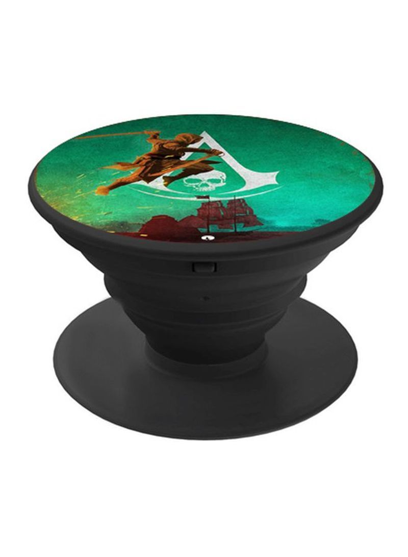 RKN Printed Pop Socket Green/Brown/White - Image 1