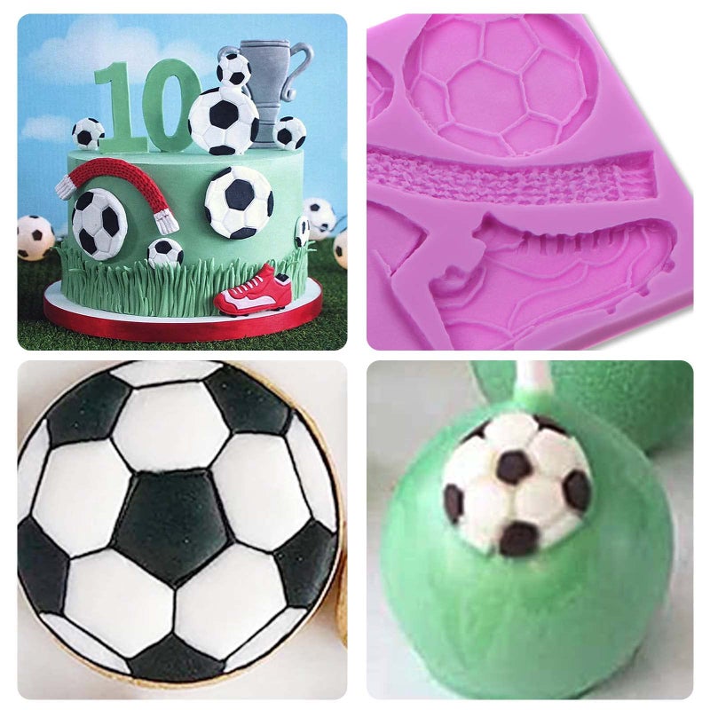 acvcatto Football Theme Fondant Molds  Large Soccer Shoes Silicone Mold  Jersey Trophy Chocolate Mold for Cake Decoration Cupcake Topper Candy Sugar Craft Gum Paste Clay Resin - Image 5