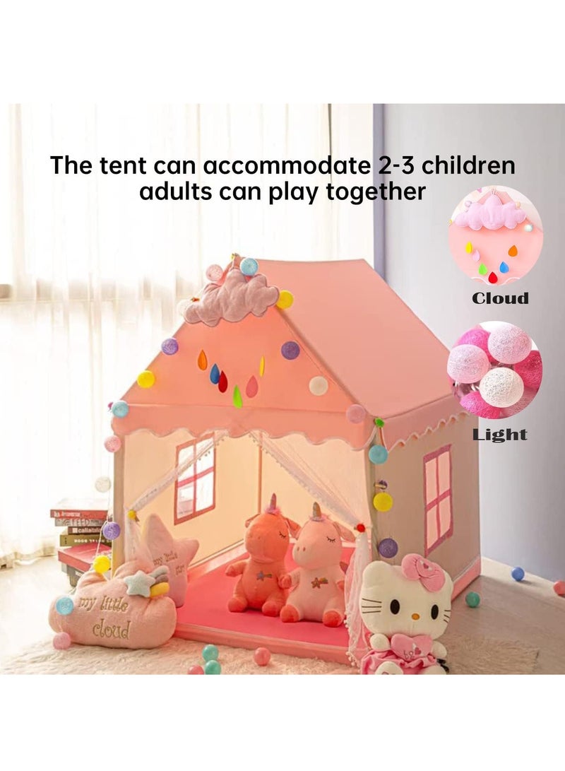 DUNISO Kids Tent, Play Tent Playhouse For Kids Princess Castle Tent Gift Toys For Girl Play House For Toddler Children Indoor & Outdoor (51"x 39"x 47")No light, No sponge pad - Image 4