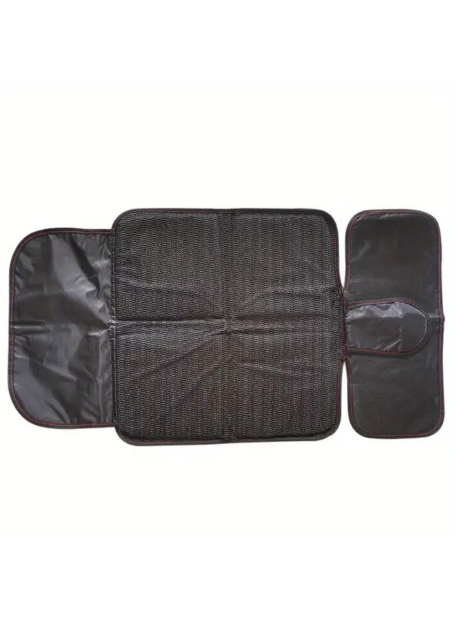 Black Heavy Duty Car Seat Protector With Anti Slip Cover And Storage Pockets - Image 2