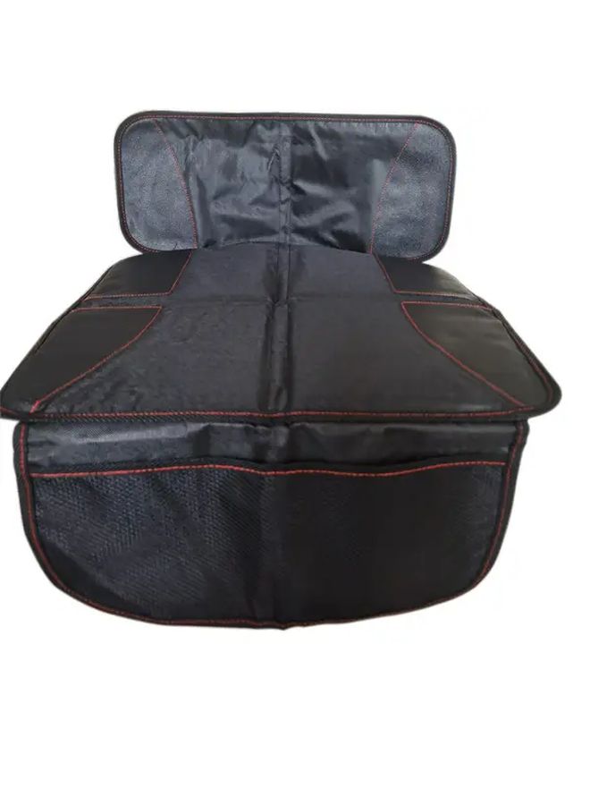 Black Heavy Duty Car Seat Protector With Anti Slip Cover And Storage Pockets - Image 3