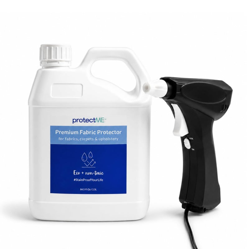 protectME Fabric Protector and Stain Resistant Spray Upholstery Fabric Spray for Stain Guard for Carpet Shoes Couch Sofa Non Toxic Water Based Furniture Protector 845 Fl Oz Sprayer - Image 2