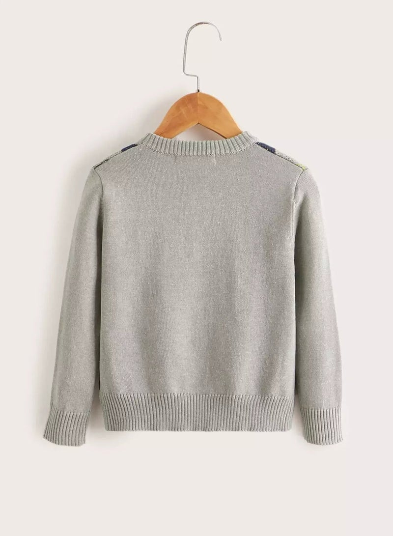 Toddler Boys Argyle Pattern Sweater - Image 2