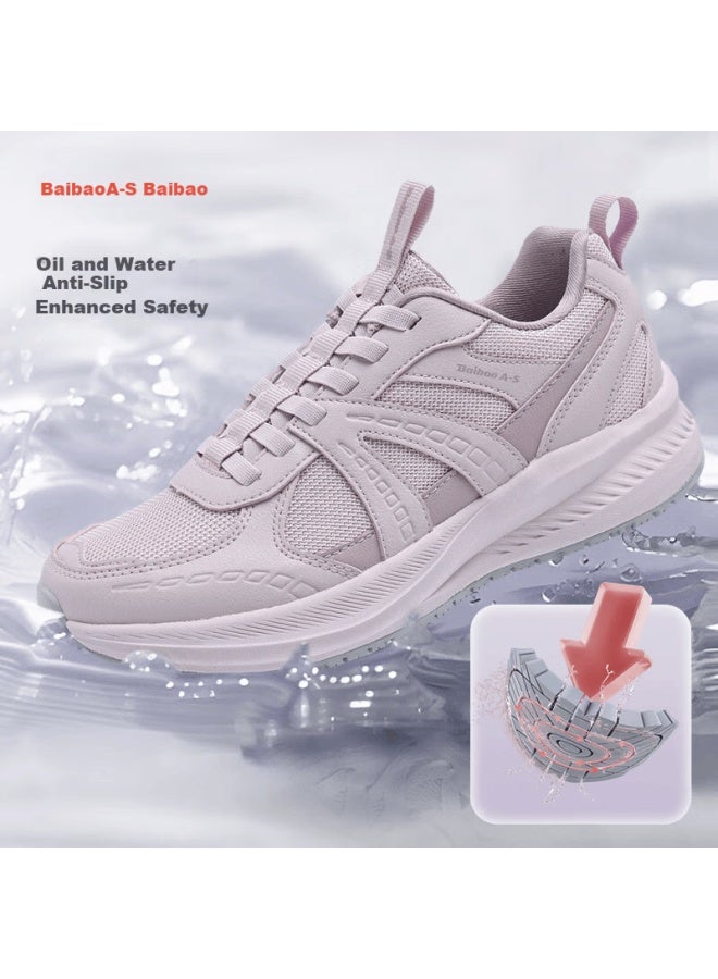 Baibao Super Non-slip Women's Sports Shoes Oil And Water Resistant Lightweight Running Shoes Soft Cushion Breathable Maternity Safety Casual Shoes - Image 1