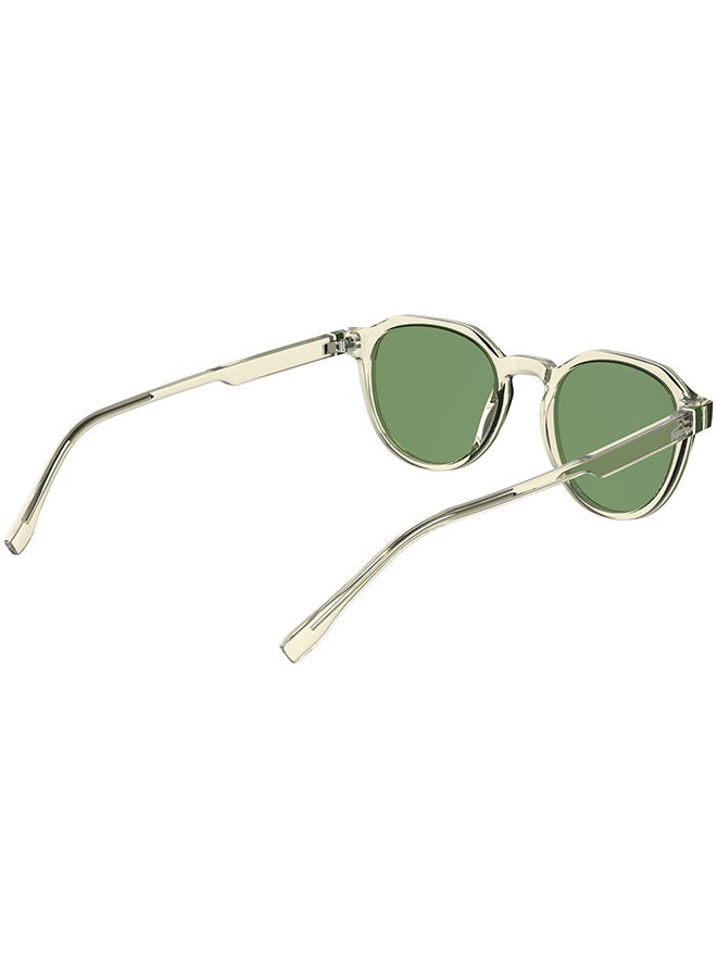 LACOSTE نظارات شمسية لاكوست كاملة الإطار L6052S 5121 (750) شفافة صفراء - Image 4